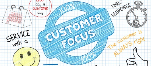A stock illustration emphasizing customer focus