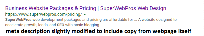 modified meta description
