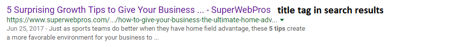 Title Tags play a big part in on-page SEO