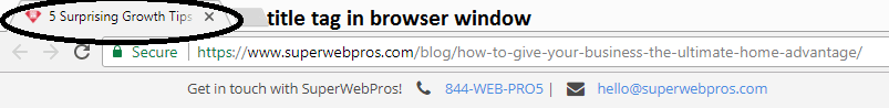 Title Tags play a big part in on-page SEO