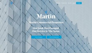martincommercial.com Screenshot of Martin Commercial Properties website developed by SuperWebPros
