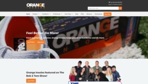 orangeinsoles.com Screenshot of Orange Insoles website developed by SuperWebPros