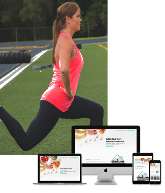 Testimonial Picture - ALT Nutrition Allison Tropf from ALT Nutrition & the website designed by SuperWebPros on multiple viewports