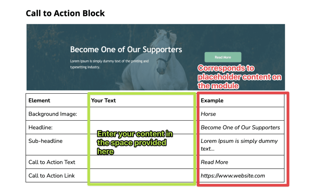 Example website module from a Super Site